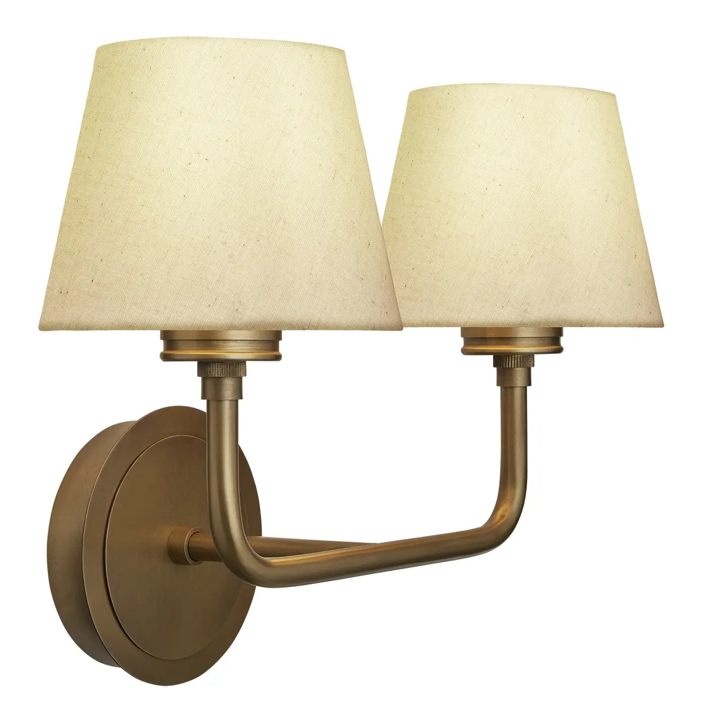 Albany 1/2Lt Wall Light - Natural Cotton Shade
