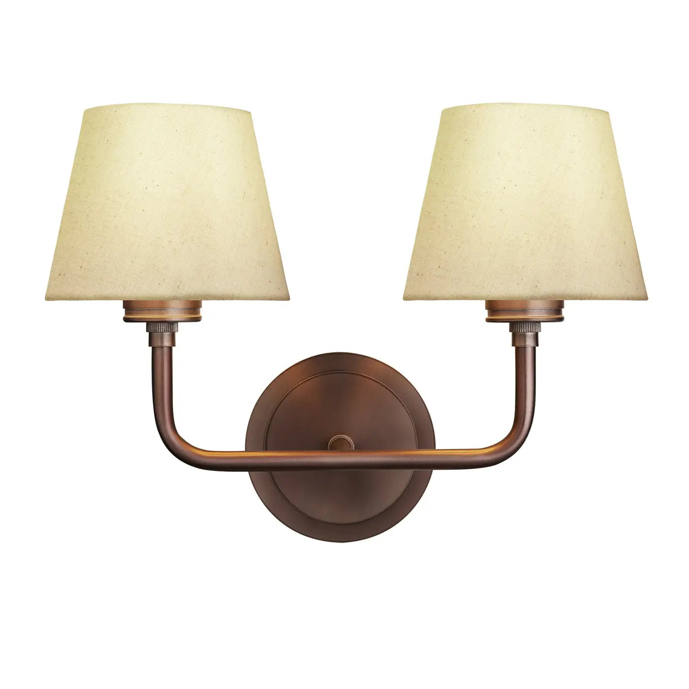 Albany 1/2Lt Wall Light - Natural Cotton Shade