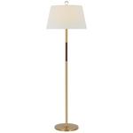 Griffin Large Floor Lamp - Brass & Saddle Leather
