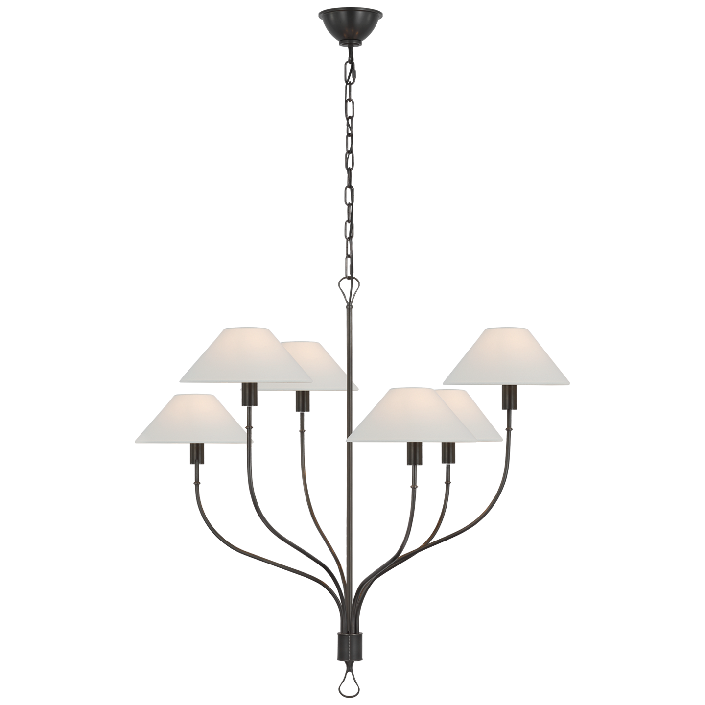 Griffin Large Staggered Tail Chandelier - Brass/Bronze