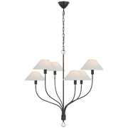 Griffin Large Staggered Tail Chandelier - Brass/Bronze