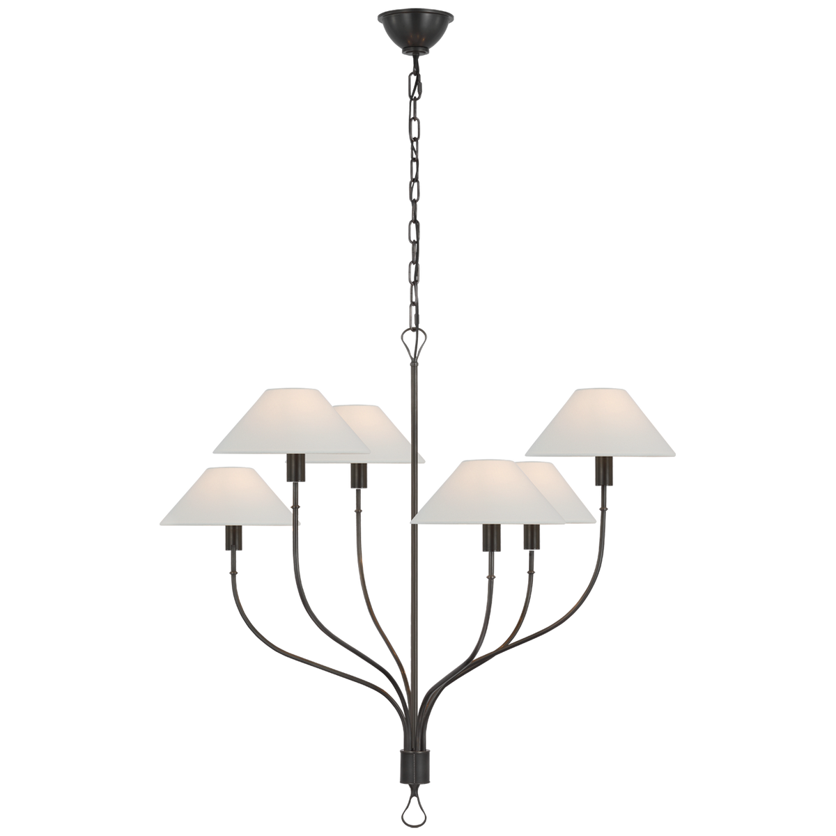 Griffin Large Staggered Tail Chandelier - Brass/Bronze