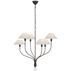 Griffin Large Staggered Tail Chandelier - Brass/Bronze