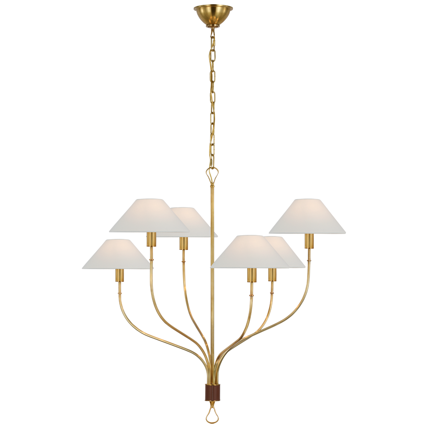 Griffin Large Staggered Tail Chandelier - Brass/Bronze