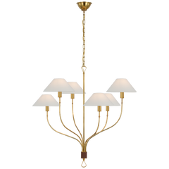 Griffin Large Staggered Tail Chandelier - Brass/Bronze
