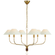 Griffin Large Tail Chandelier - Brass/Bronze & Leather