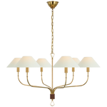 Griffin Large Tail Chandelier - Brass/Bronze & Leather