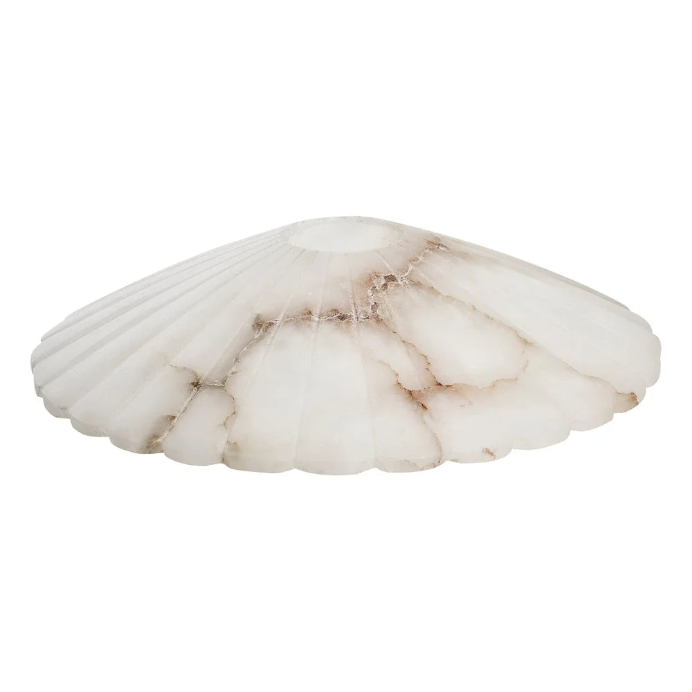 Noho Alabaster Fluted Slope Swan Neck Wall Light - 9 Inch