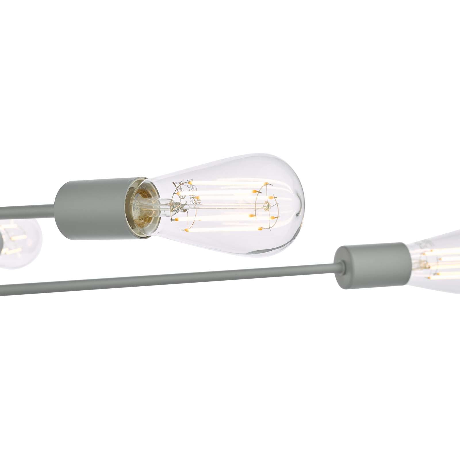 Alana 6 Light Fitting - Antique Brass/Black/Polished Gold/Satin Chrome Finish