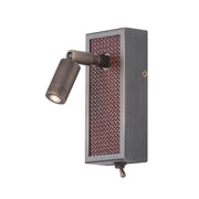 Albany LED Wall Light-  Antique Brass and Matt Brown