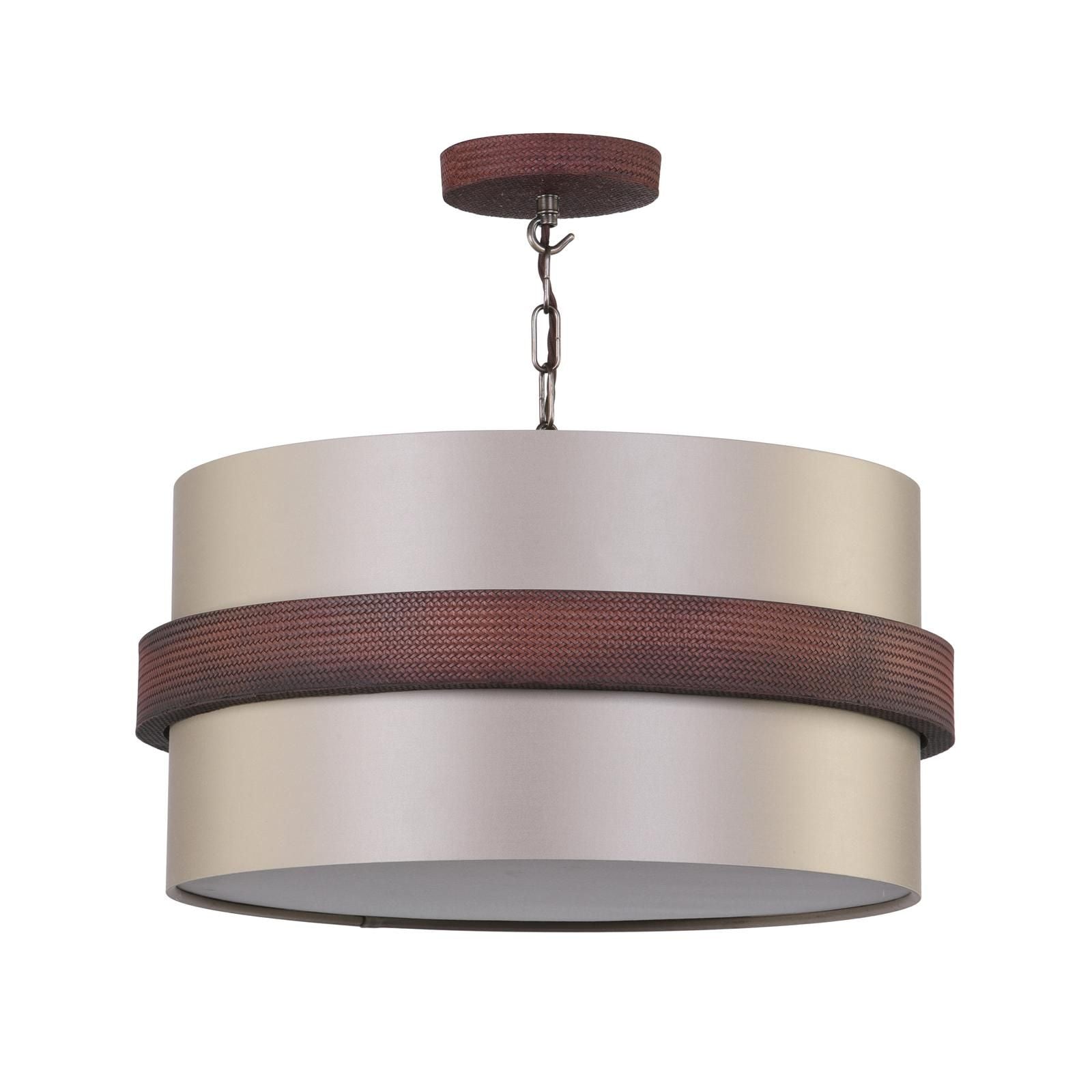 Allegra 4 Light Pendant- Leather Effect With Bespoke Shade