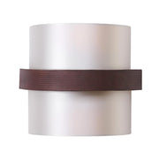 Allegra 2 Light Wall Light- Leather Effect With Bespoke Shade