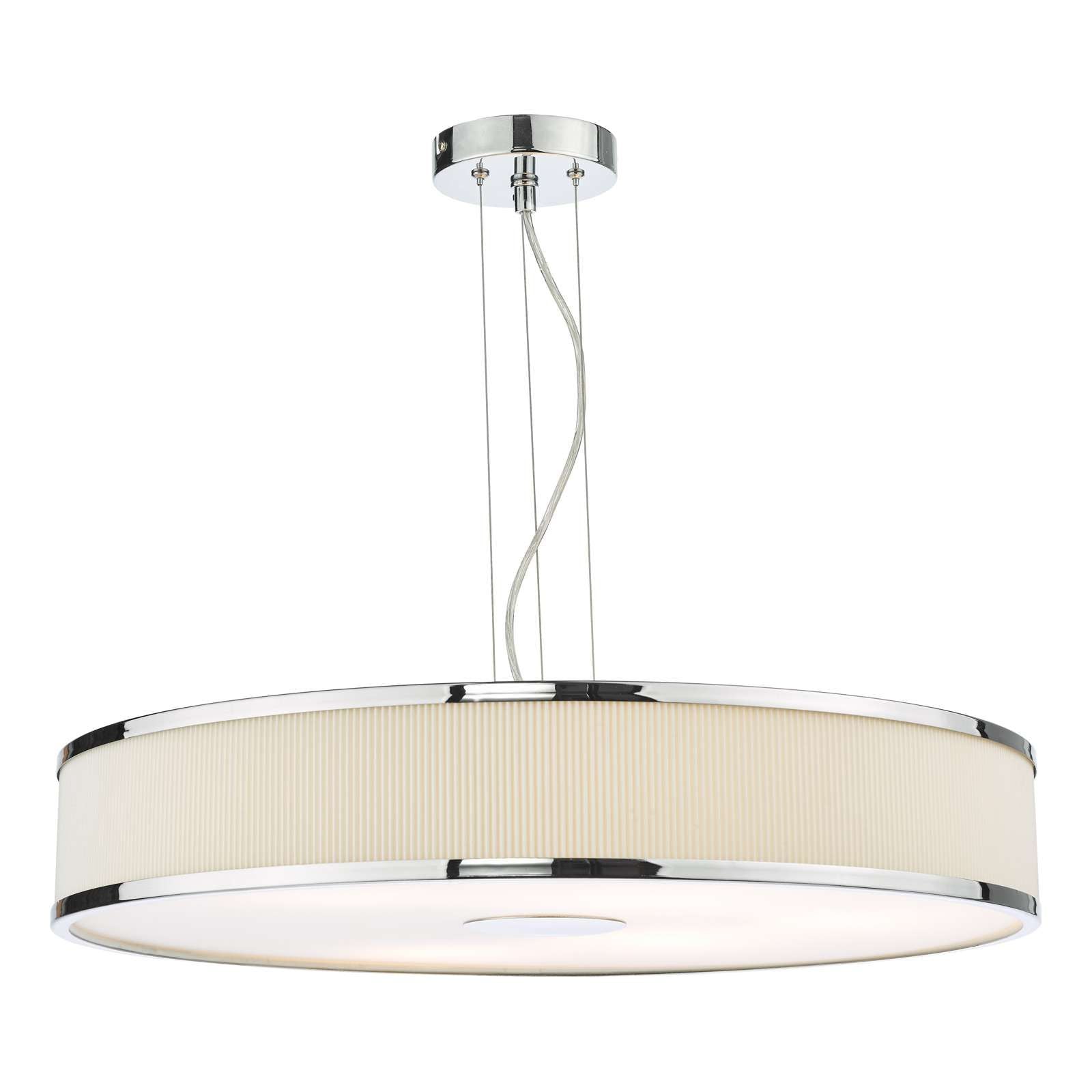 Alvaro 3/6Lt Centre Ceiling Pendant, Brushed Brass With Blue Shade/Polished Chrome Ivory/Antique Bronze