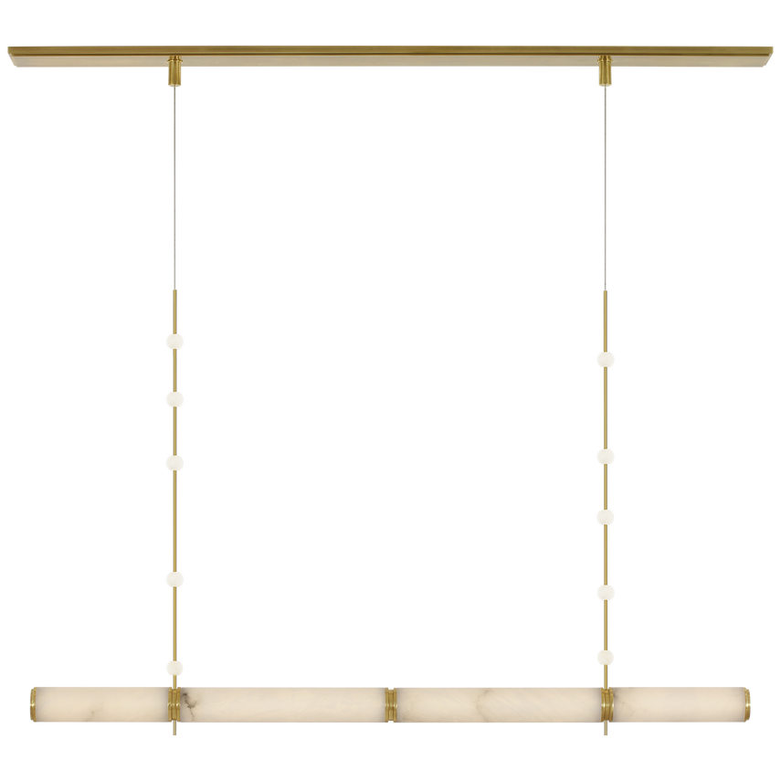 Marcell LED Kitchen Island Light - Alabaster & Brass