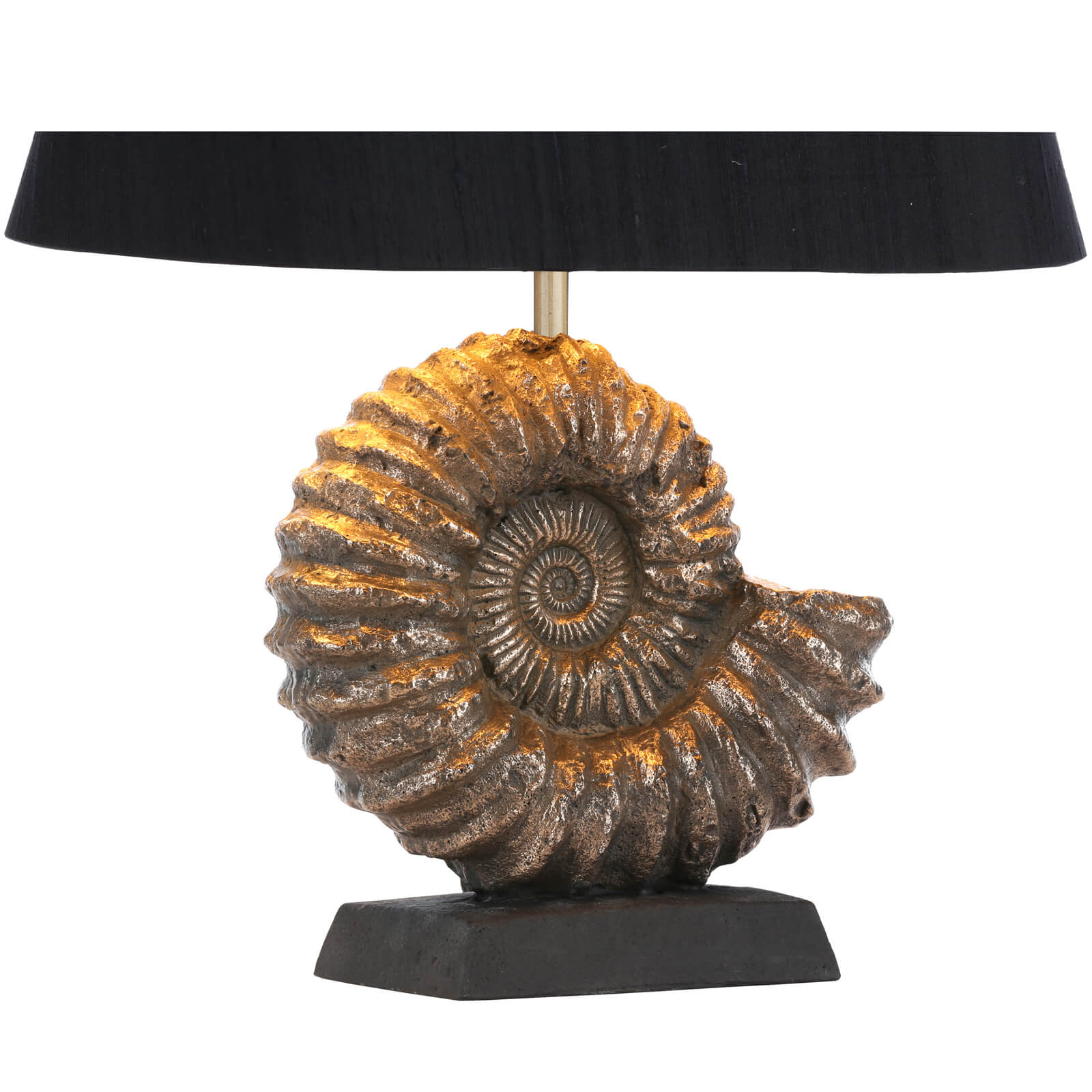 Ammonite Table Lamp In Bronze, Sold Base Only E27