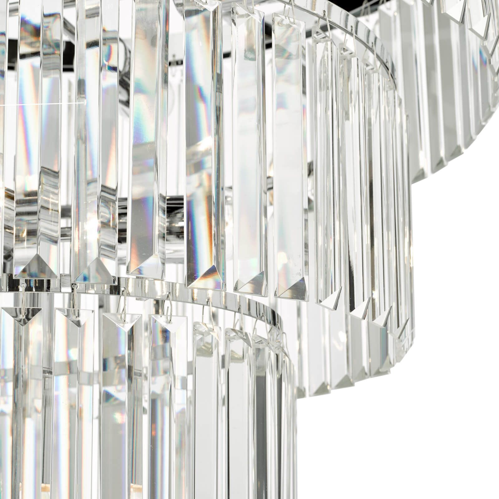 Angel 8 Light Pendant Polished Chrome Crystal