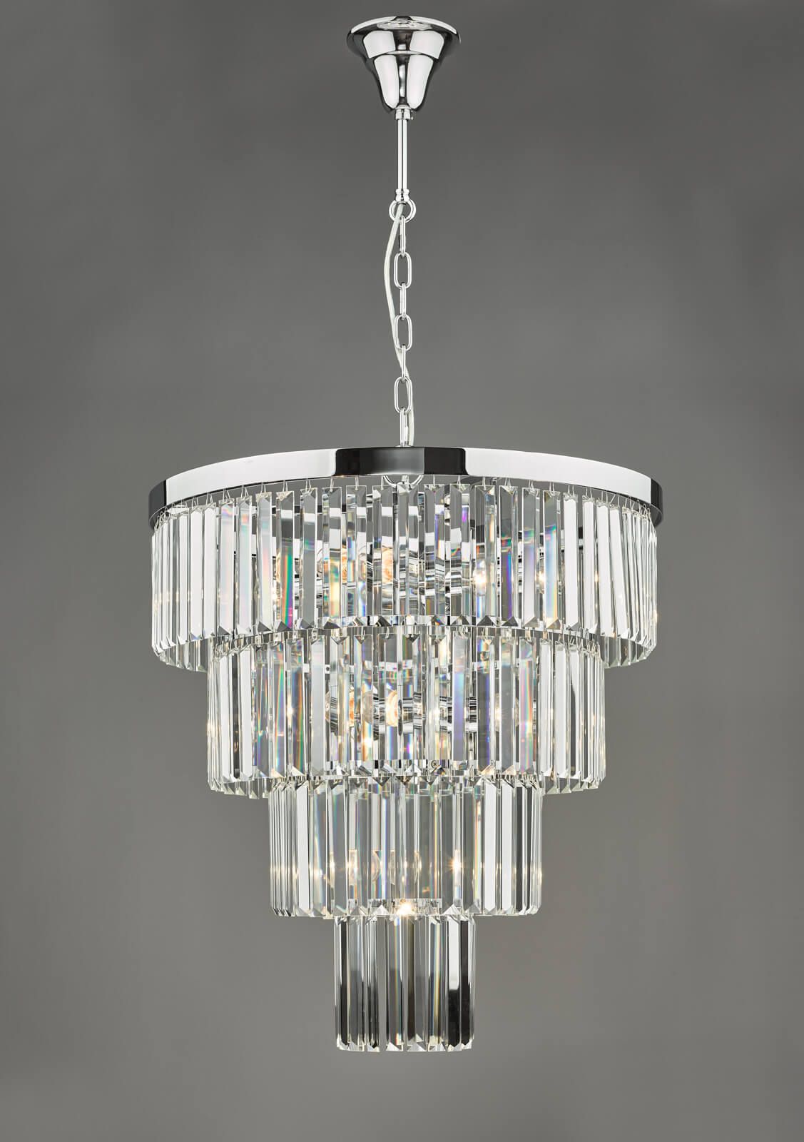 Angel 8 Light Pendant Polished Chrome Crystal