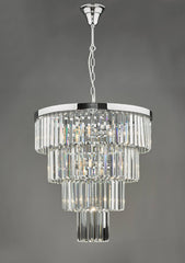 Angel 8 Light Pendant Polished Chrome Crystal