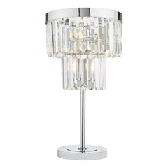 Angel 4 Light Table Lamp Polished Chrome Crystal E14