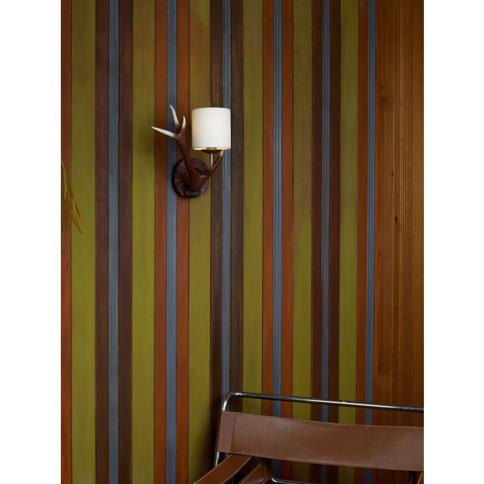 David Hunt Antler Wall Light Small complete with Shade