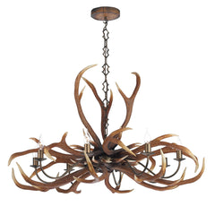 David Hunt Antler Emperor 8 Light Multi-Arm Pendant Fitting Only Matt Bronze