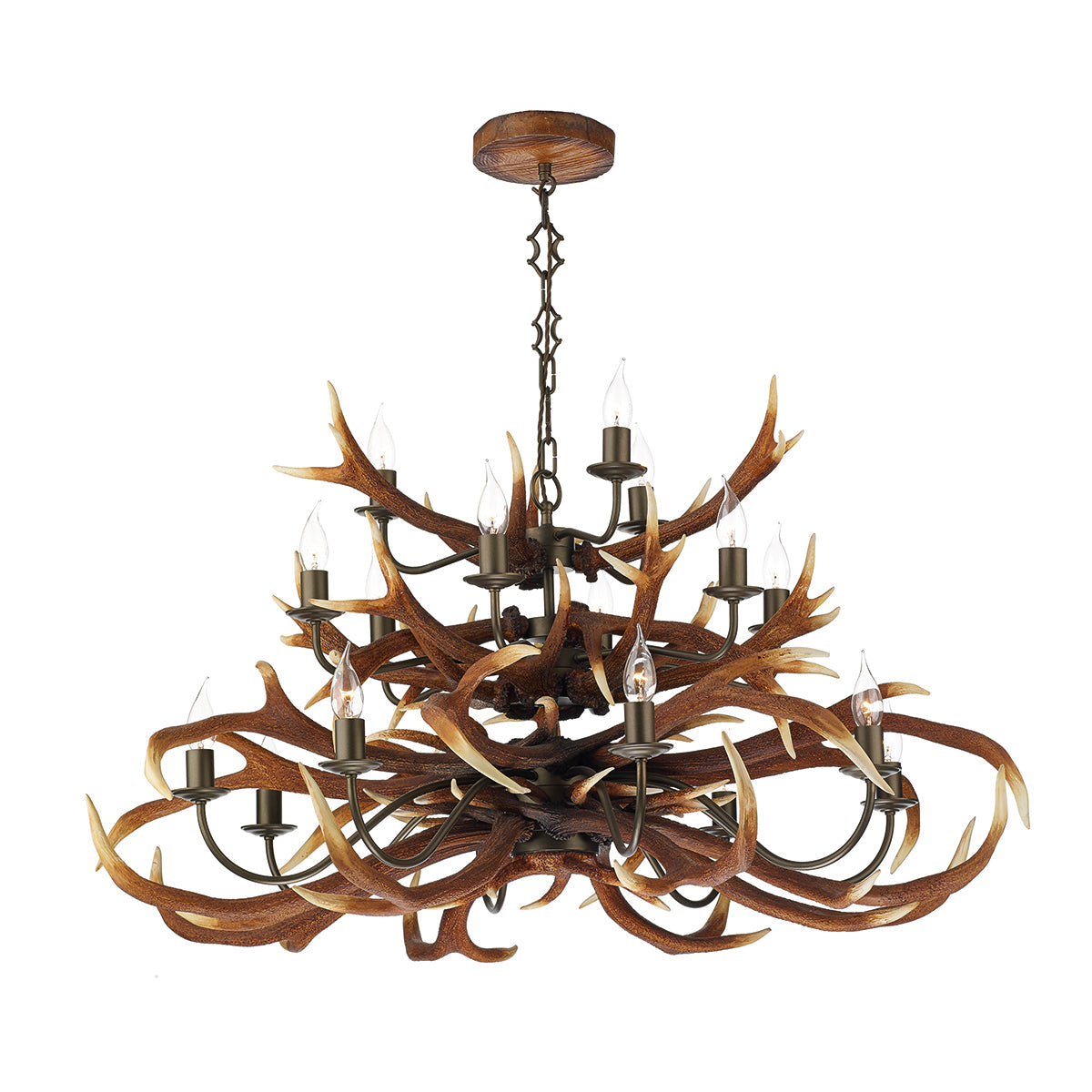Antler 8/9/17Lt Double Height Ceiling Light - Matt Bronze Finish