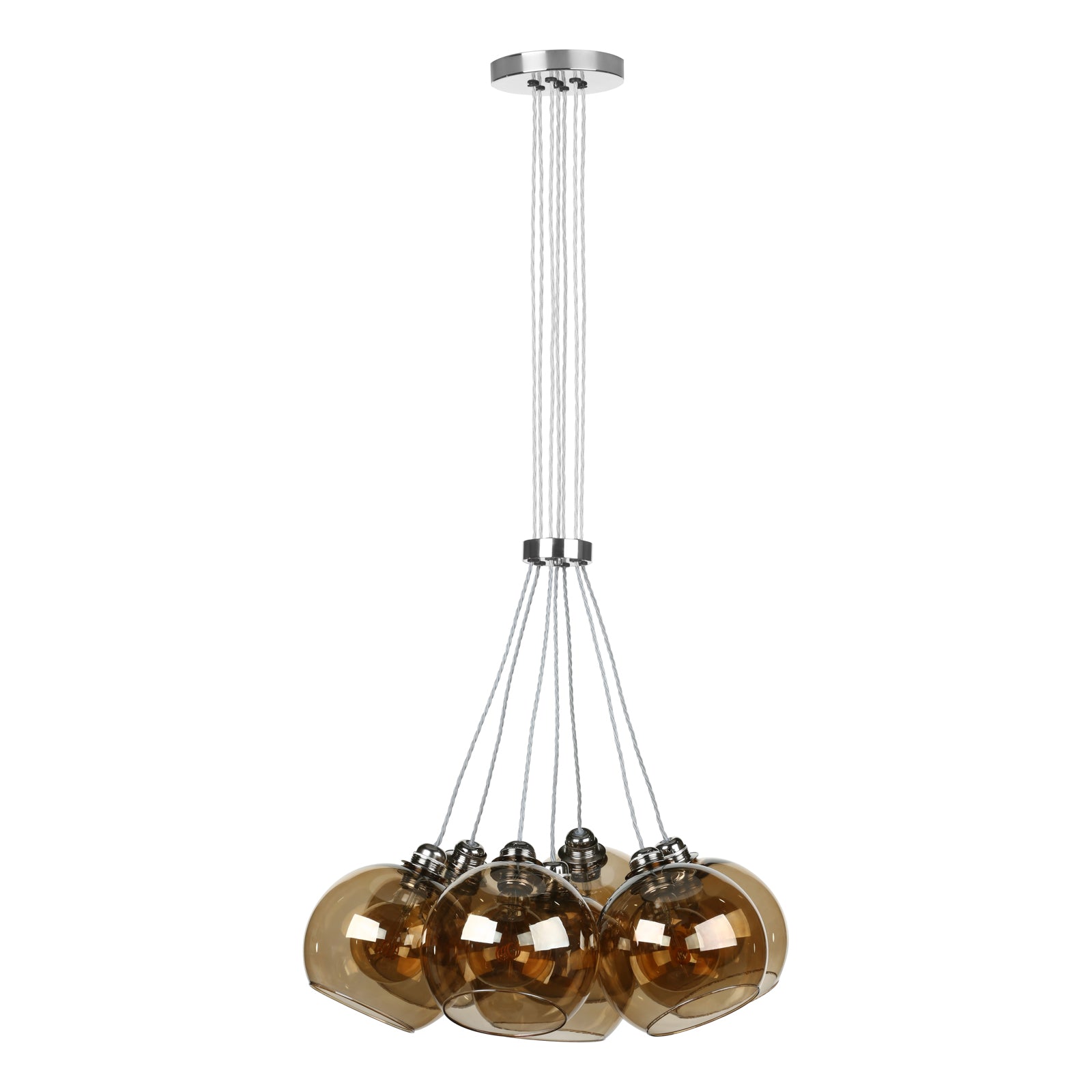 Apollo seven light pendant In Various Finishes E27