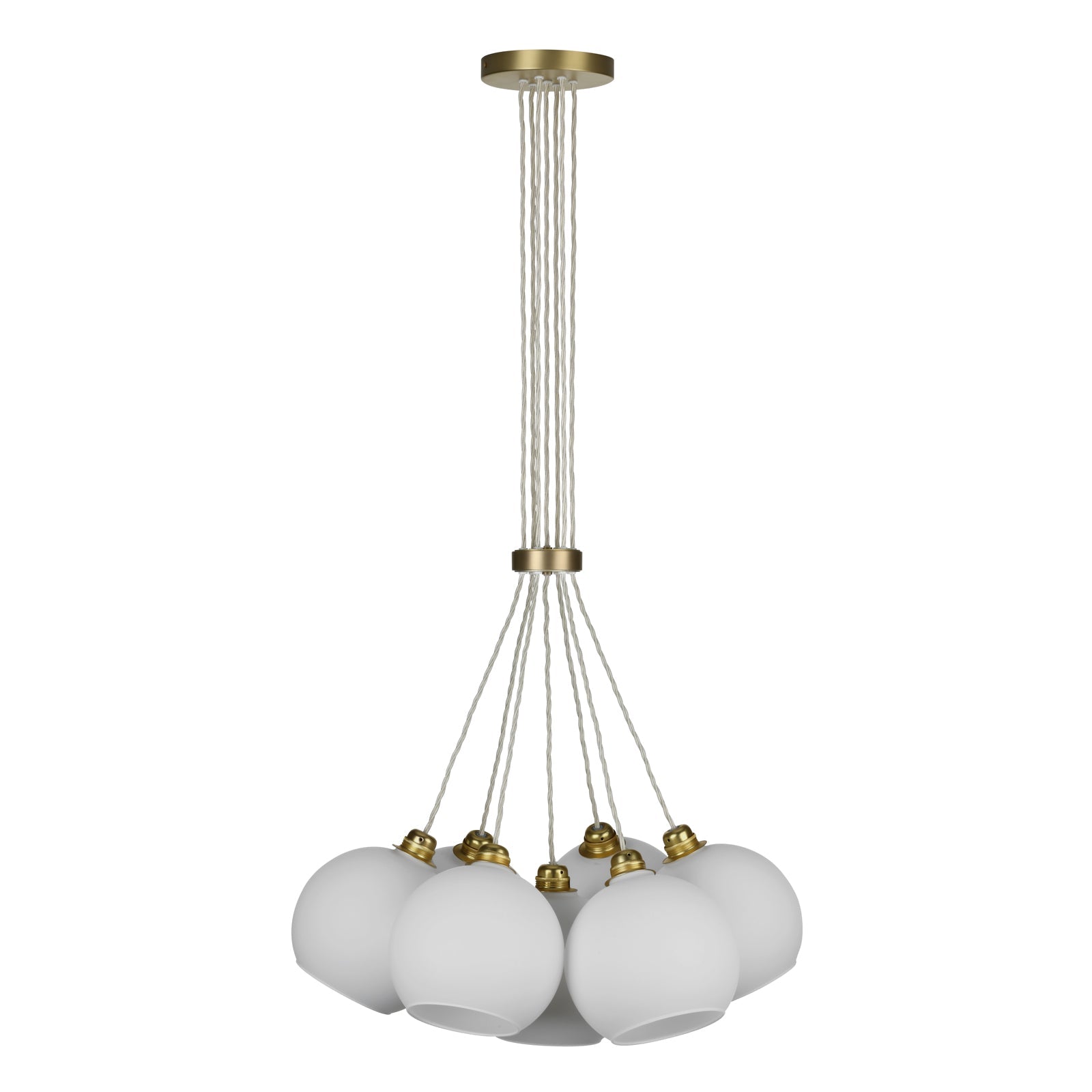 Apollo seven light pendant In Various Finishes E27
