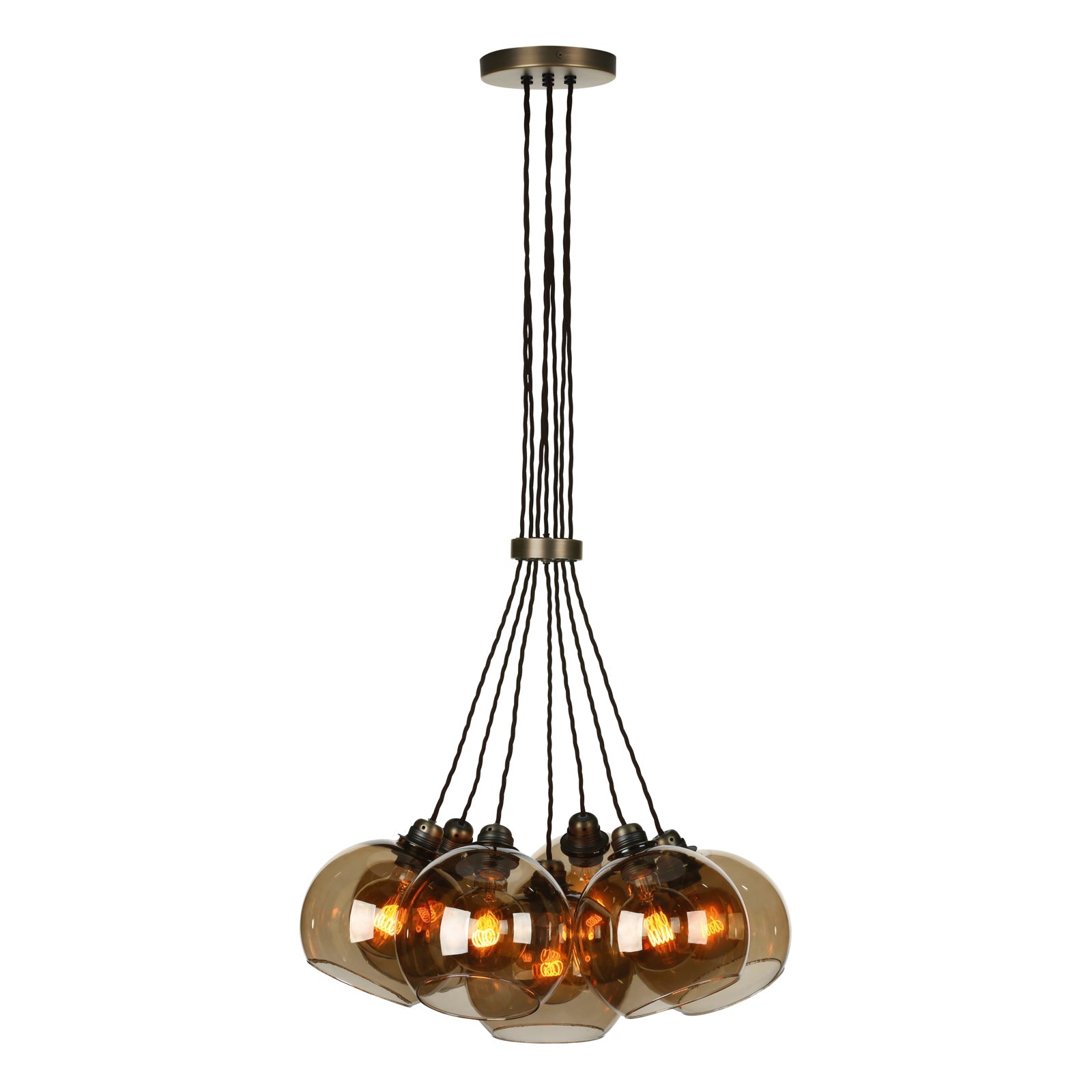 Apollo seven light pendant In Various Finishes E27