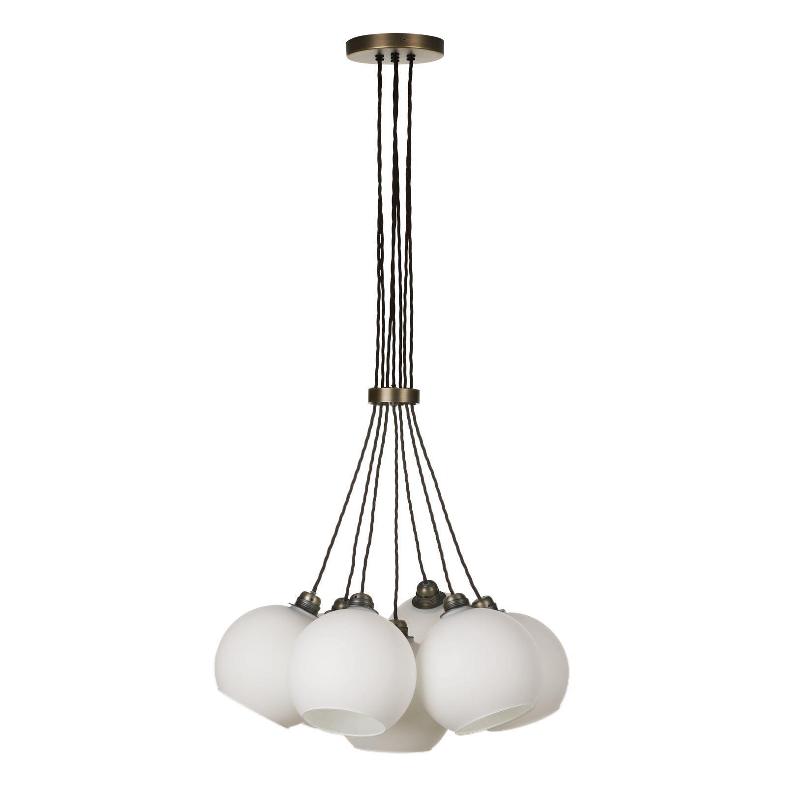 Apollo seven light pendant In Various Finishes E27