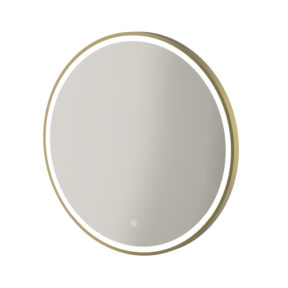 Feya Frame Black/Brushed Brass Round with Feature Strap/Without Strap - Bathroom Mirror With LED Light IP44