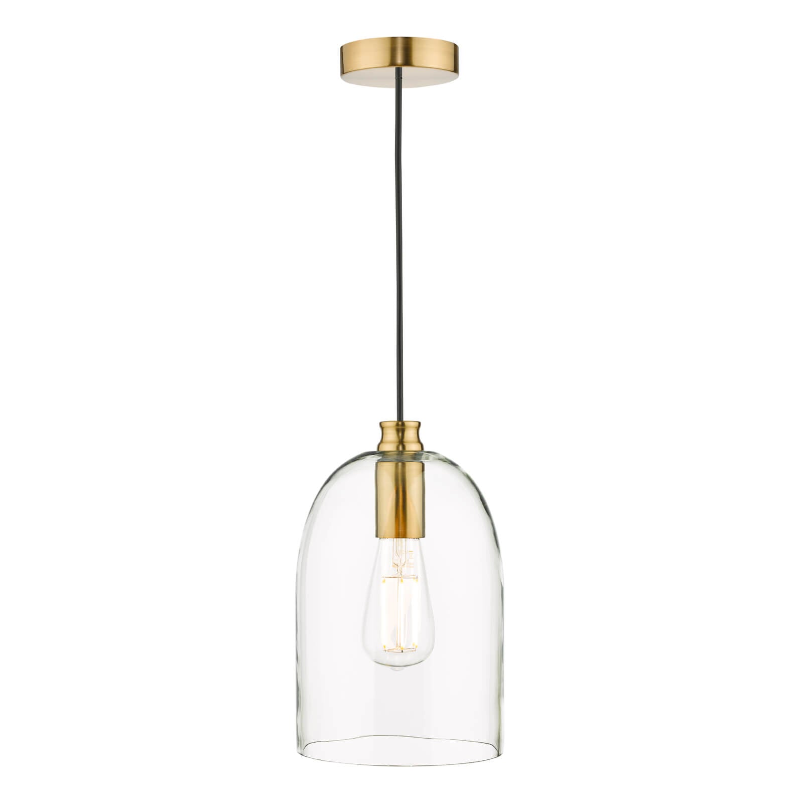 Archie Pendant  - Satin Bronze & Glass