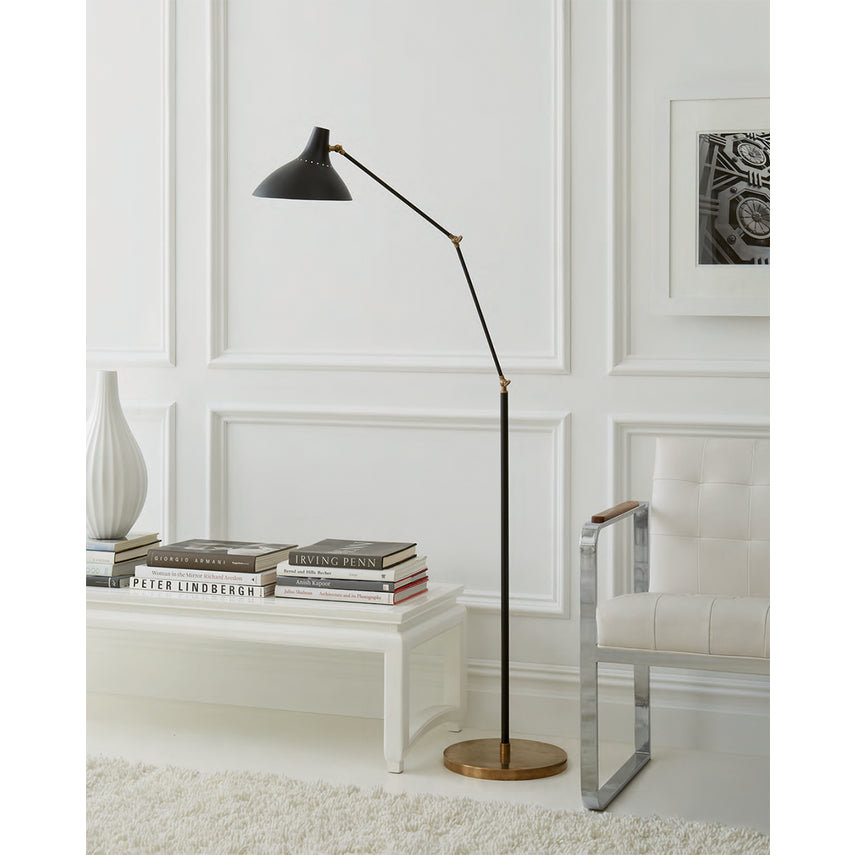 Charlton Floor Lamp- Black/ White Finishes