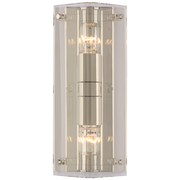 Clayton Crystal Wall Sconce - Nickel/Brass
