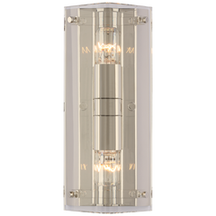 Clayton Crystal Wall Sconce - Nickel/Brass