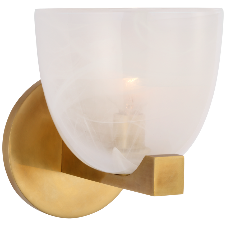 Carola IP20 Bathroom Sconce - Nickel/Antique Brass