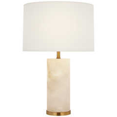 Lineham 16" Cordless Accent Lamp - Alabaster/Crystal