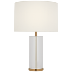 Lineham 16" Cordless Accent Lamp - Alabaster/Crystal