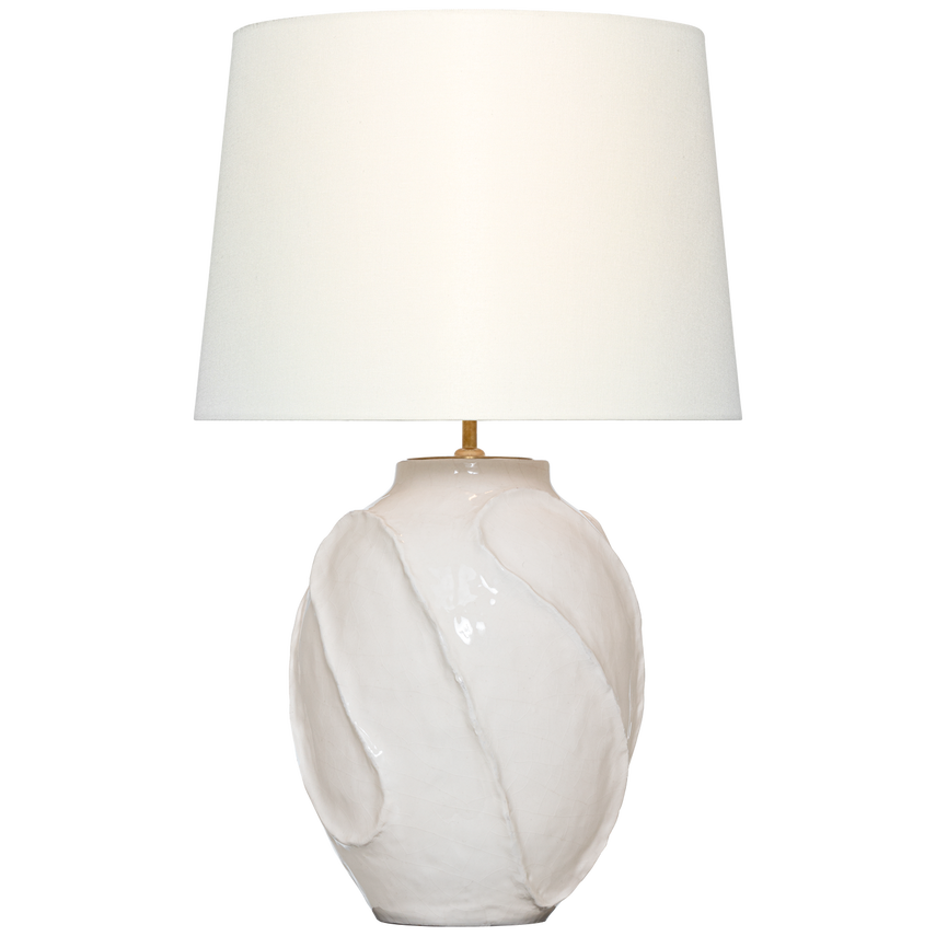 Idalia 28" Sculpted Table Lamp - White/Black
