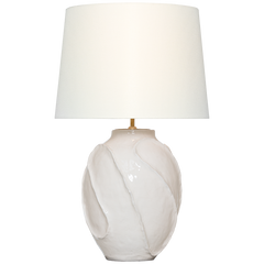 Idalia 28" Sculpted Table Lamp - White/Black
