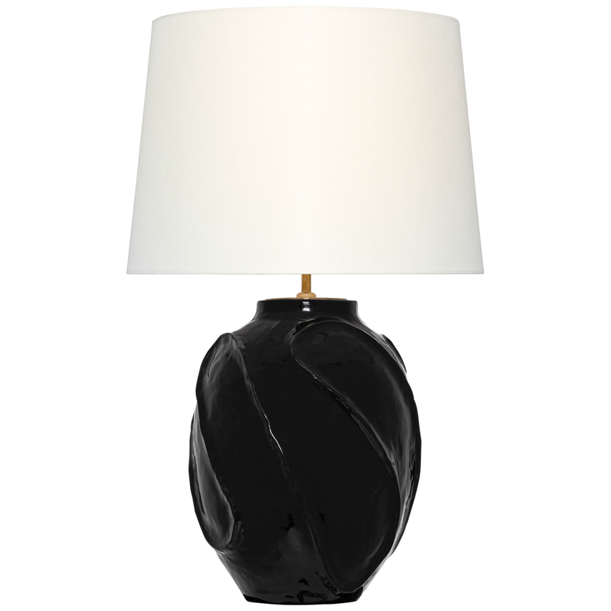 Idalia 28" Sculpted Table Lamp - White/Black