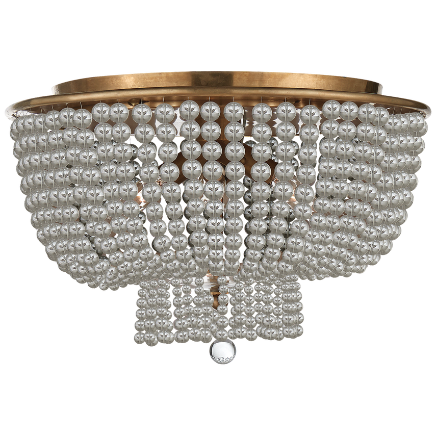 Jacqueline Flush Mount - White/Glass