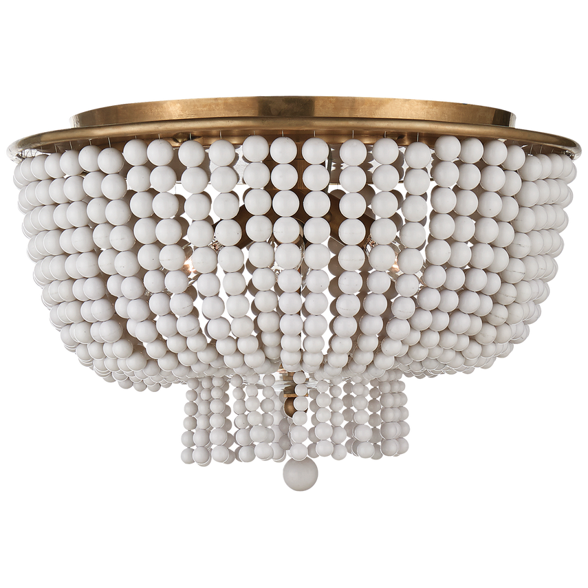 Jacqueline Flush Mount - White/Glass
