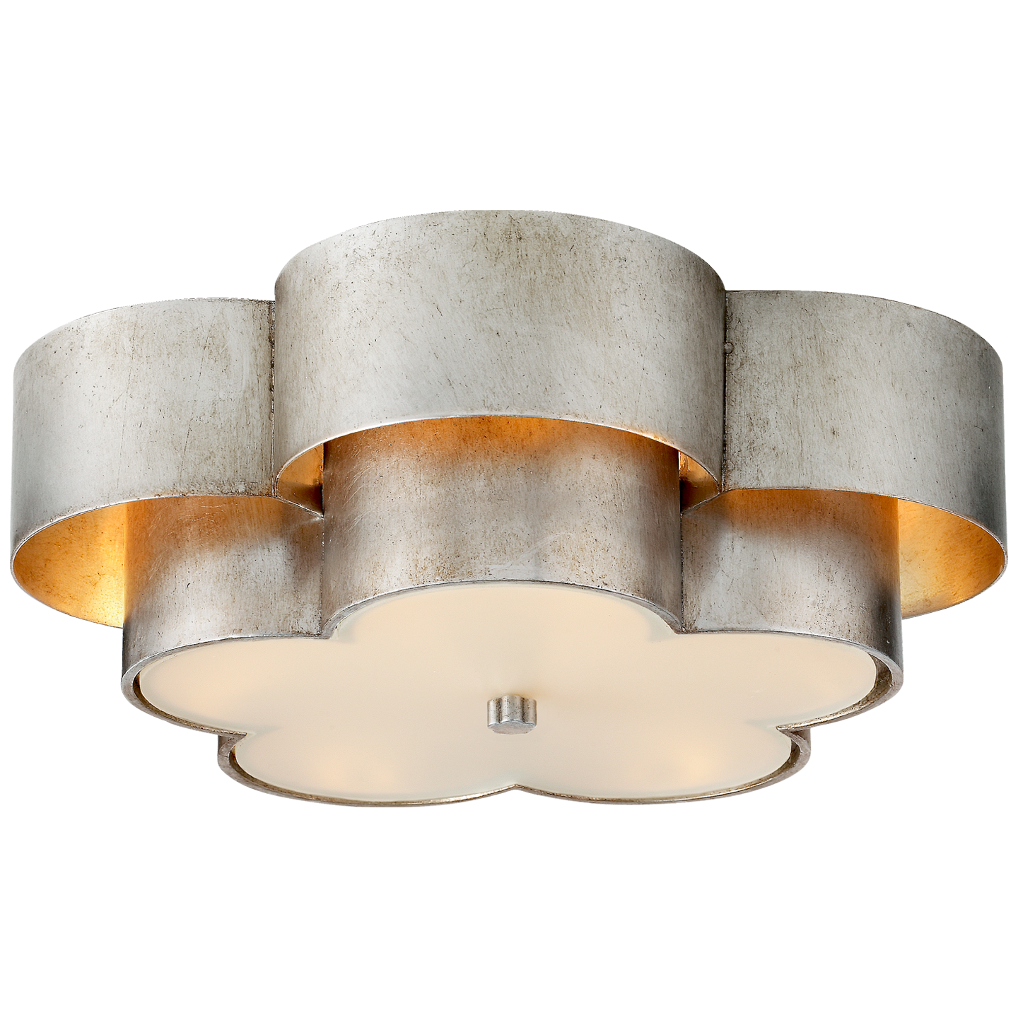 Arabelle 4Lt Flush Fitting - Gild/Burnished Silver Leaf