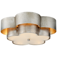 Arabelle 4Lt Flush Fitting - Gild/Burnished Silver Leaf