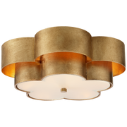 Arabelle 4Lt Flush Fitting - Gild/Burnished Silver Leaf