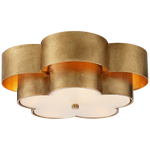 Arabelle 4Lt Flush Fitting - Gild/Burnished Silver Leaf