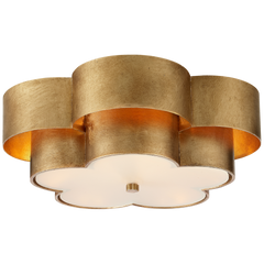 Arabelle 4Lt Flush Fitting - Gild/Burnished Silver Leaf
