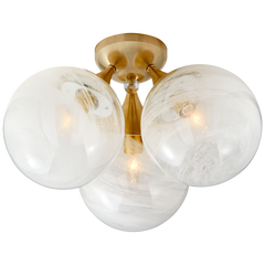 Cristol 1/3/16Lt Flush Mount - Nickel/Brass