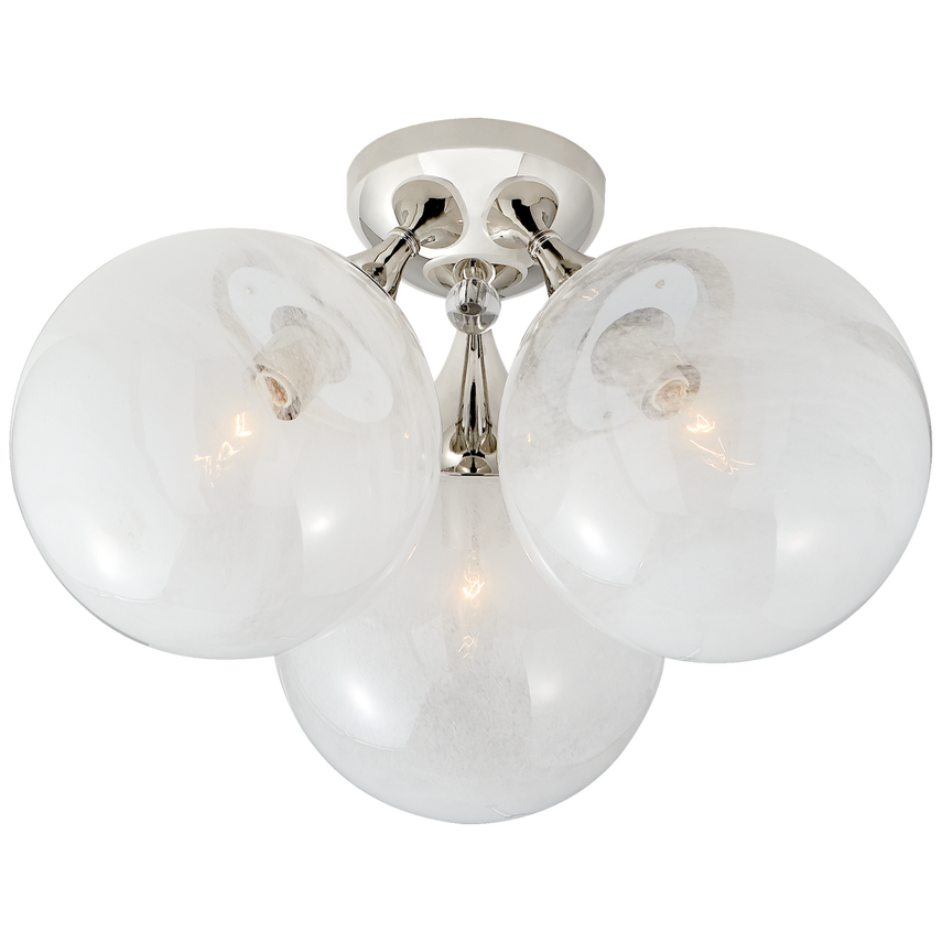 Cristol 1/3/16Lt Flush Mount - Nickel/Brass
